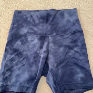 lululemon athletica Navy Tie-Dye Bike Shorts